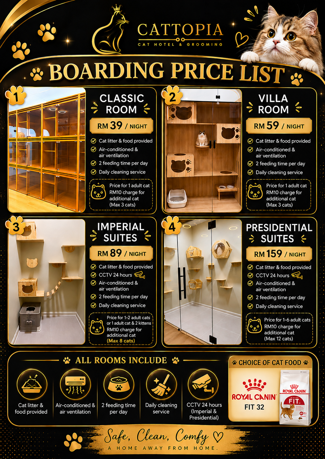 Hotel Kucing Petaling Jaya (PJ) | Cat Boarding & Grooming – Cattopia